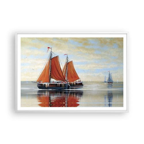 Poszter fekete keretben - Hé, vitorla, tengerész… - 100x70 cm
