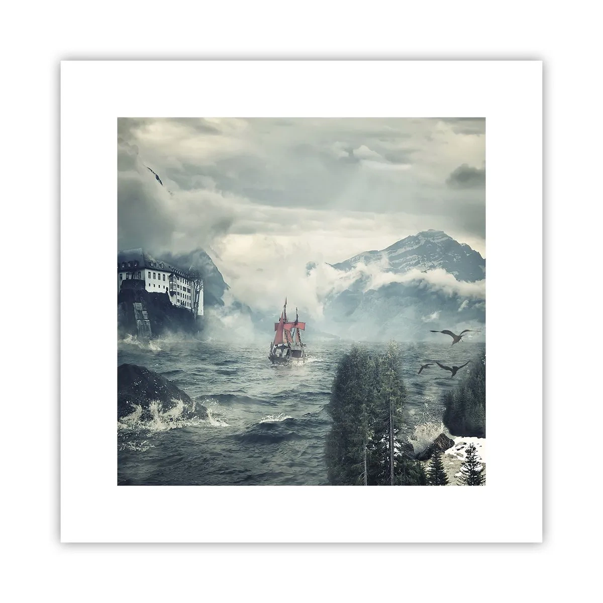 Poszter - Varázslatos vizeken - 30x30 cm