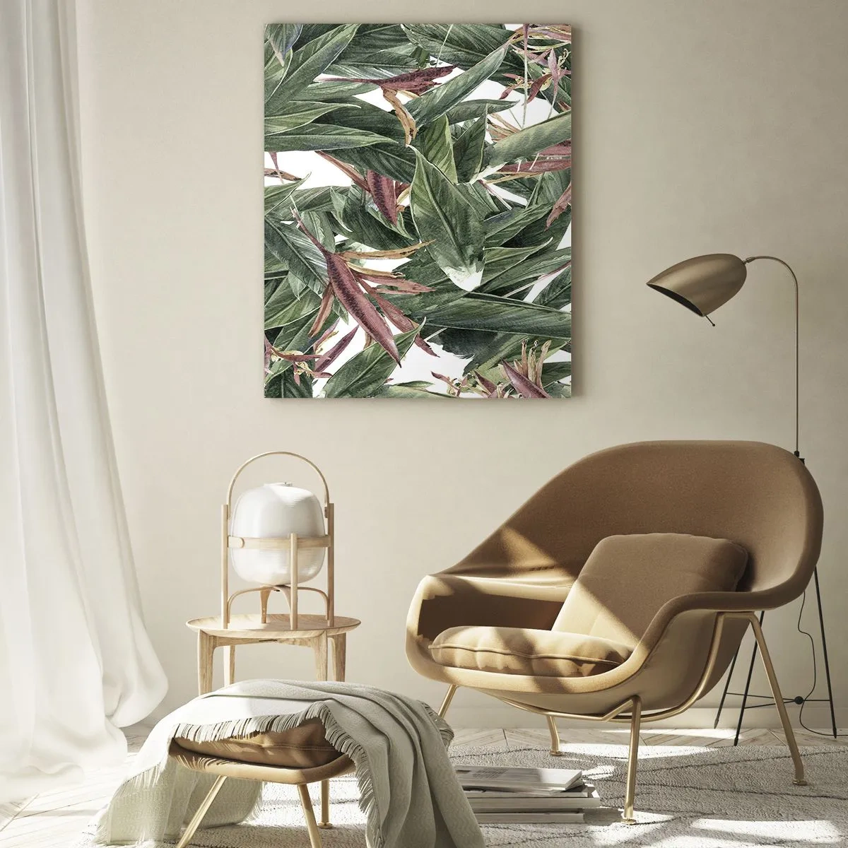 Üveg kép - Smaragd-lila bozót - 50x70 cm