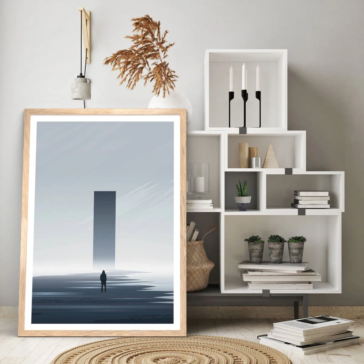 Poszter világos tölgy keretben - Lehetőség vagy fenyegetés? - 70x100 cm