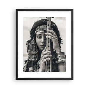 Poszter fehér keretben - Csak a keleti zene - 40x50 cm