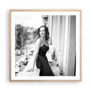 Poszter világos tölgy keretben - Biztosan párizsi - 60x60 cm