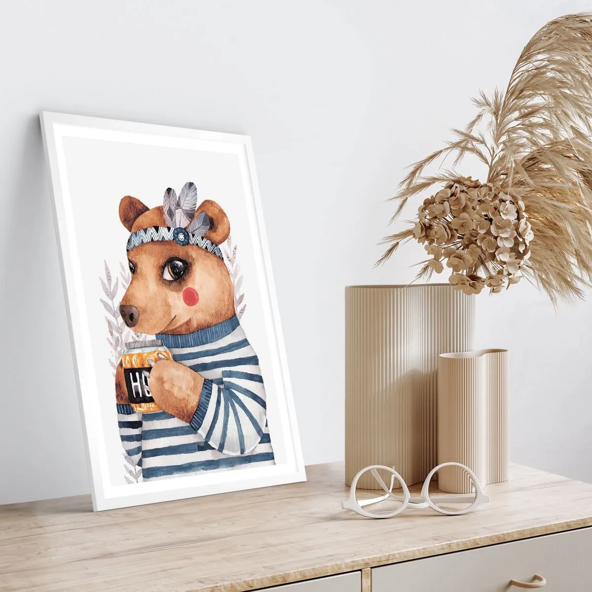 Poszter fekete keretben - Édes Mackó - 50x70 cm