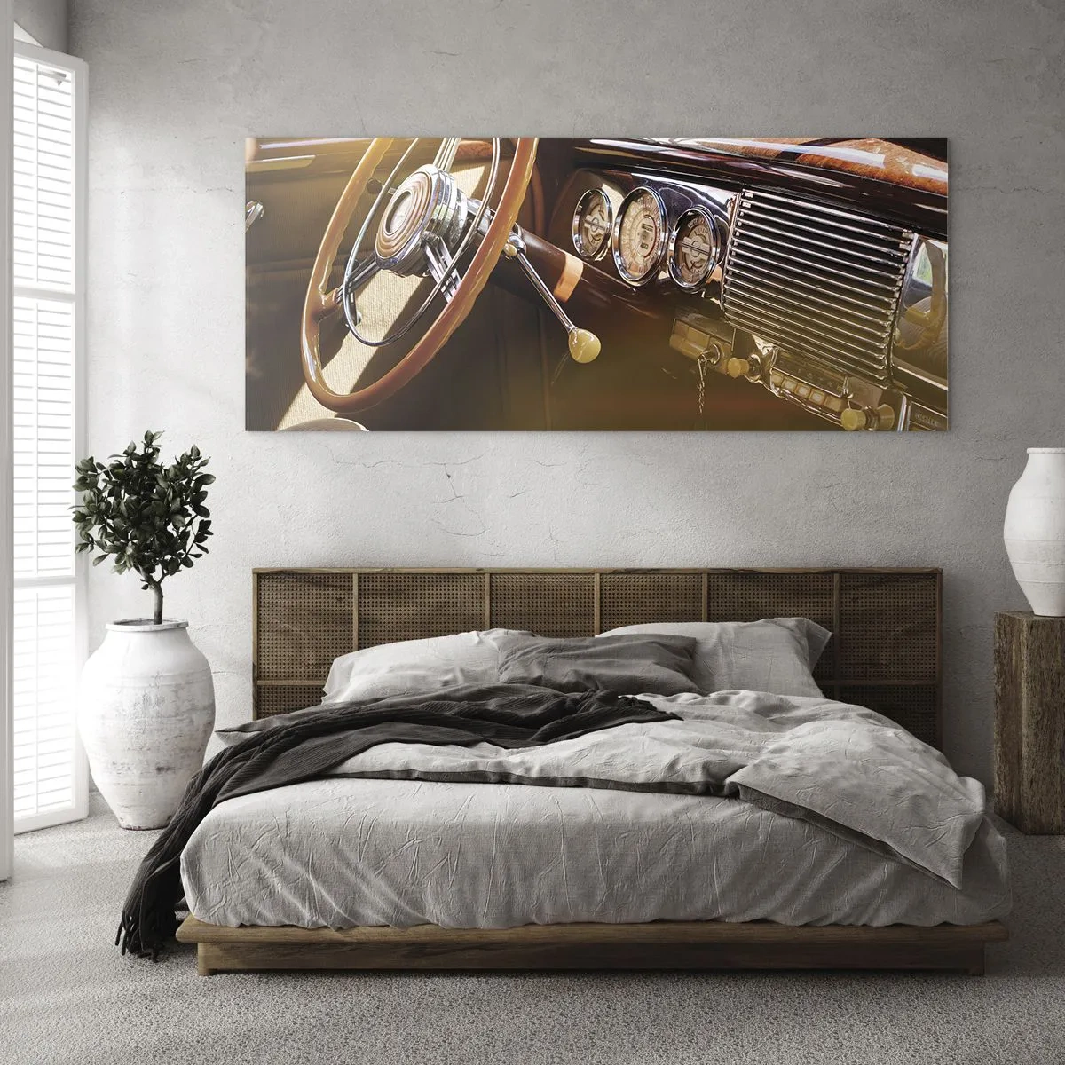 Üveg kép - Múlt luxusnak a fuvallata - 140x50 cm