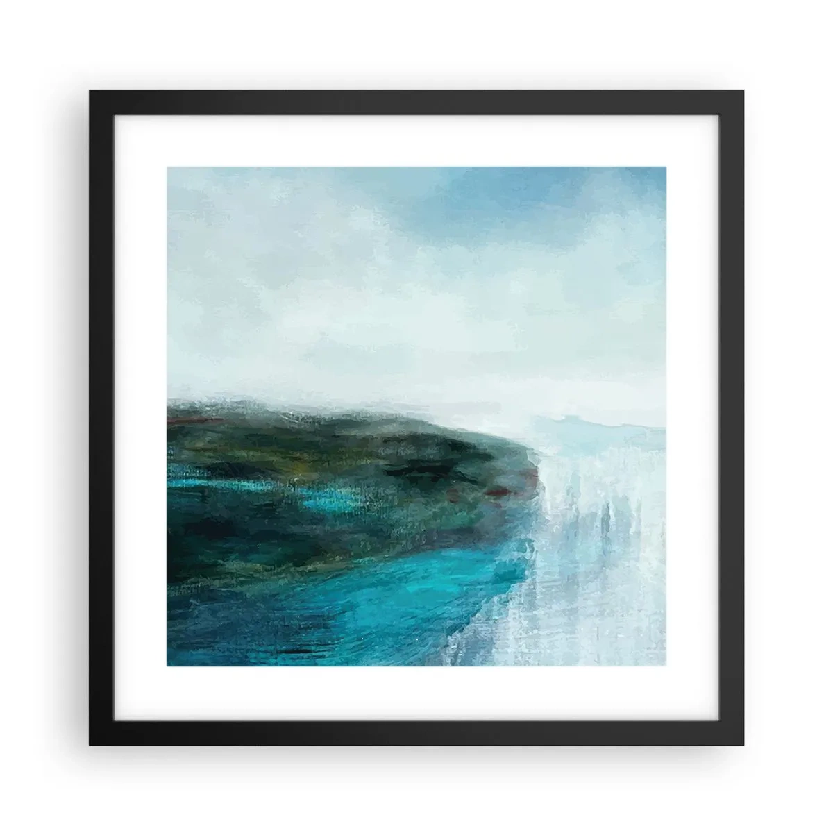 Poszter fehér keretben - Tengeri absztrakció - 40x40 cm