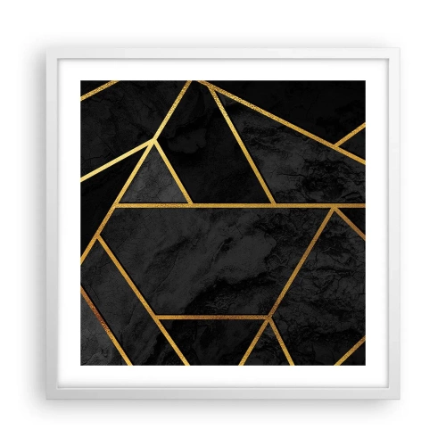 Poszter fekete keretben - Sötétség és ragyogás - 50x50 cm