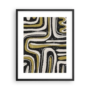 Poszter fehér keretben - Kompozíció: traktusok és sikátorok - 40x50 cm