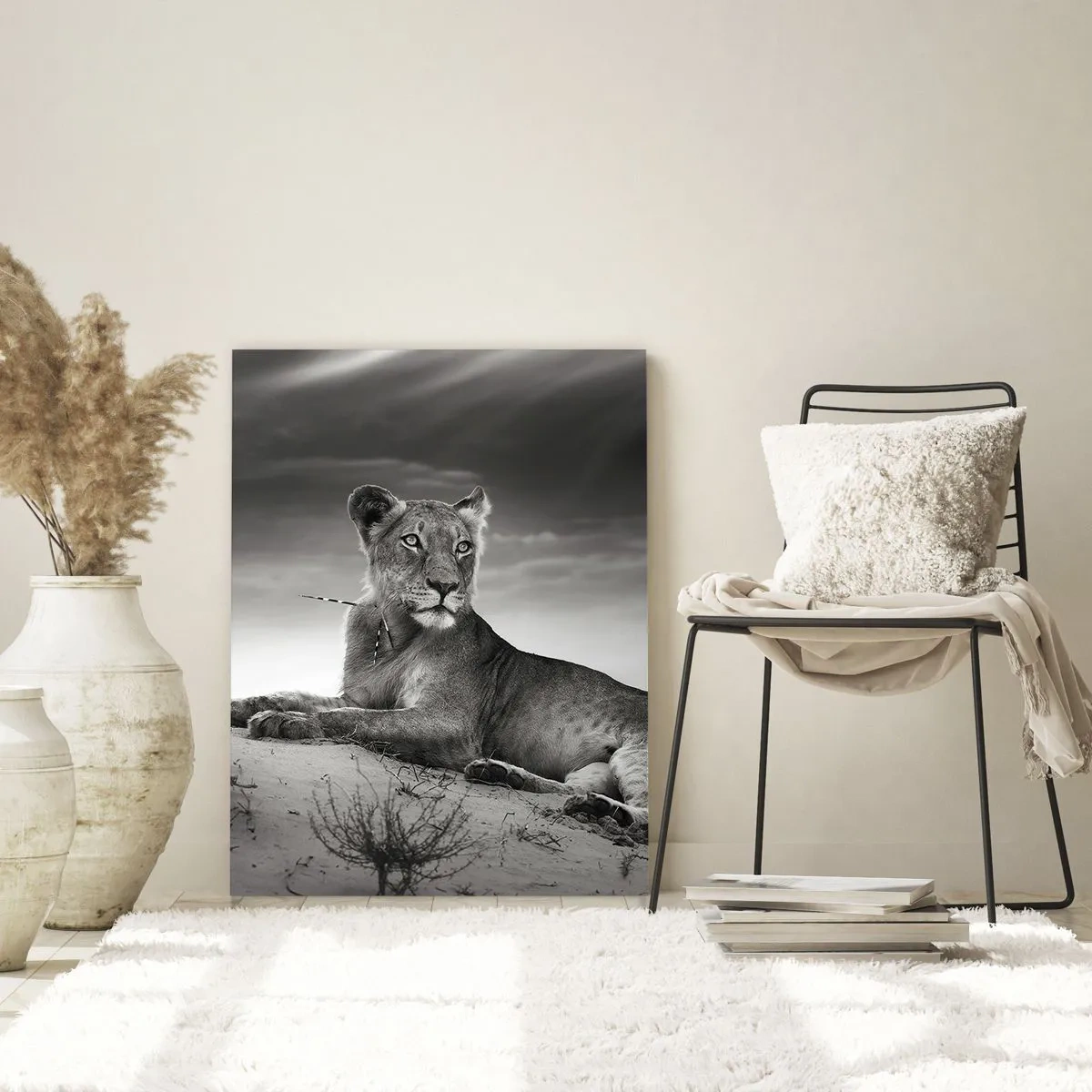 Üveg kép - A sivatagi királynő pihenése - 80x120 cm