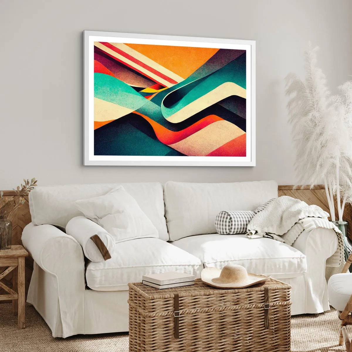 Poszter fekete keretben - Intenzív kompozíció - 50x40 cm