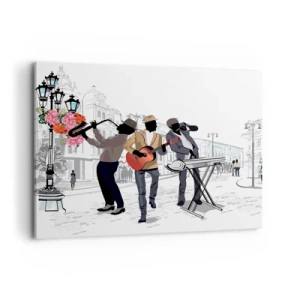 Vászonkép - Utcai zene - 100x70 cm