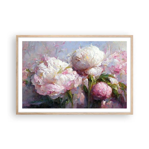 Poszter világos tölgy keretben - Egy csokor, mely csordultig van élettel - 91x61 cm