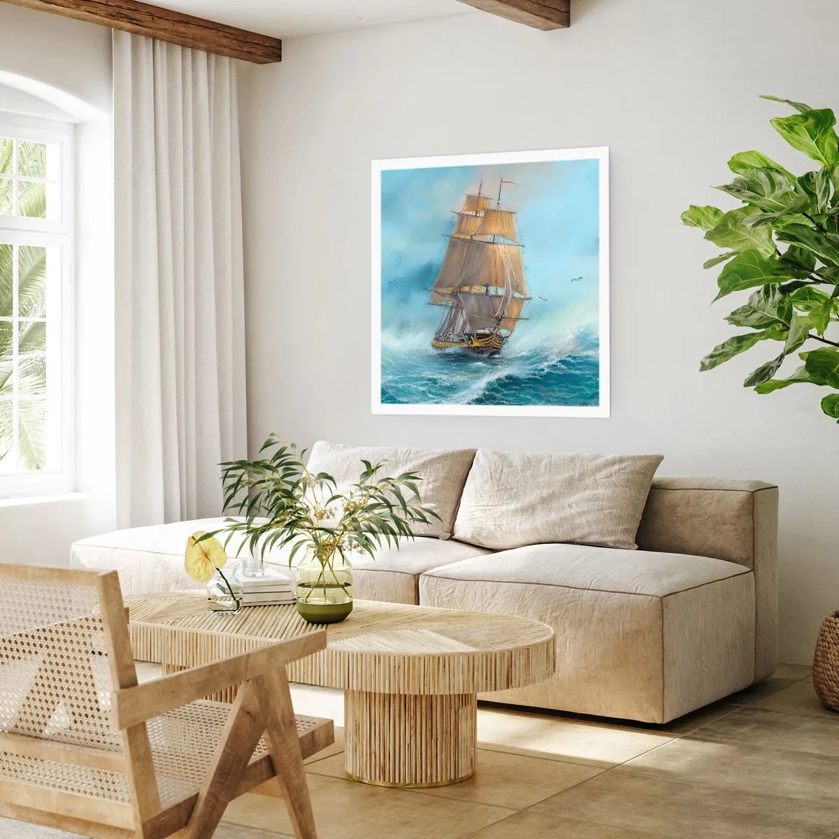 Poszter - A hullámok hullámzása - 60x60 cm