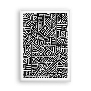 Poszter fekete keretben - Kolumbusz előtti kompozíció - 70x100 cm