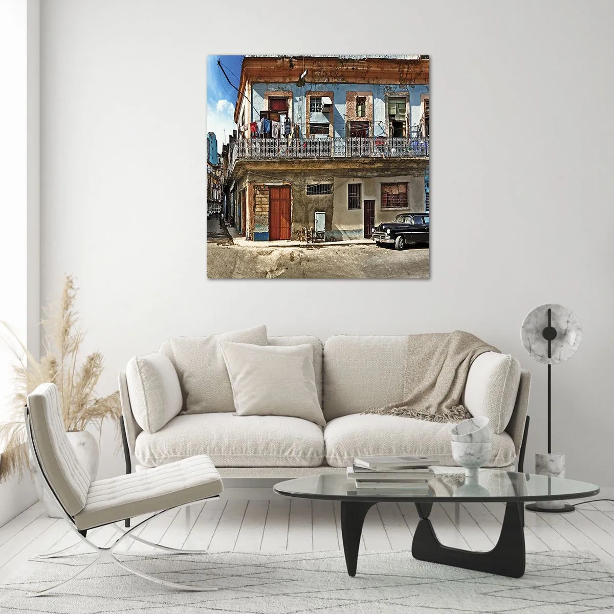 Üveg kép - Havannai hangulat - 50x50 cm