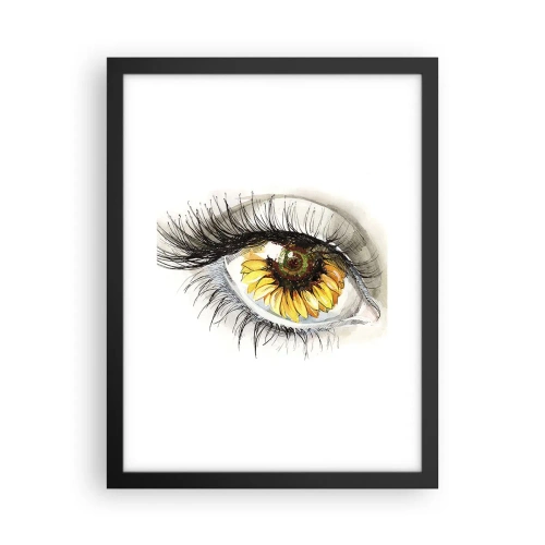 Poszter fehér keretben - Tekintet forró mint a nyár - 30x40 cm