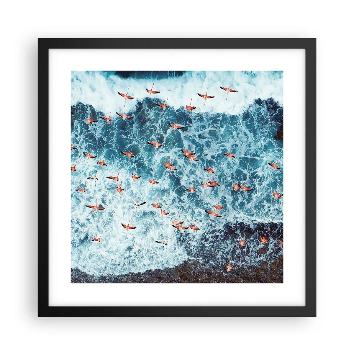 Poszter fehér keretben - A tengerparti parádé - 40x40 cm