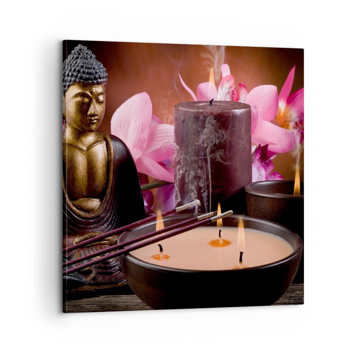 Vászonkép - Megtisztítani az elmét, megnyugtatni a testet - 60x60 cm