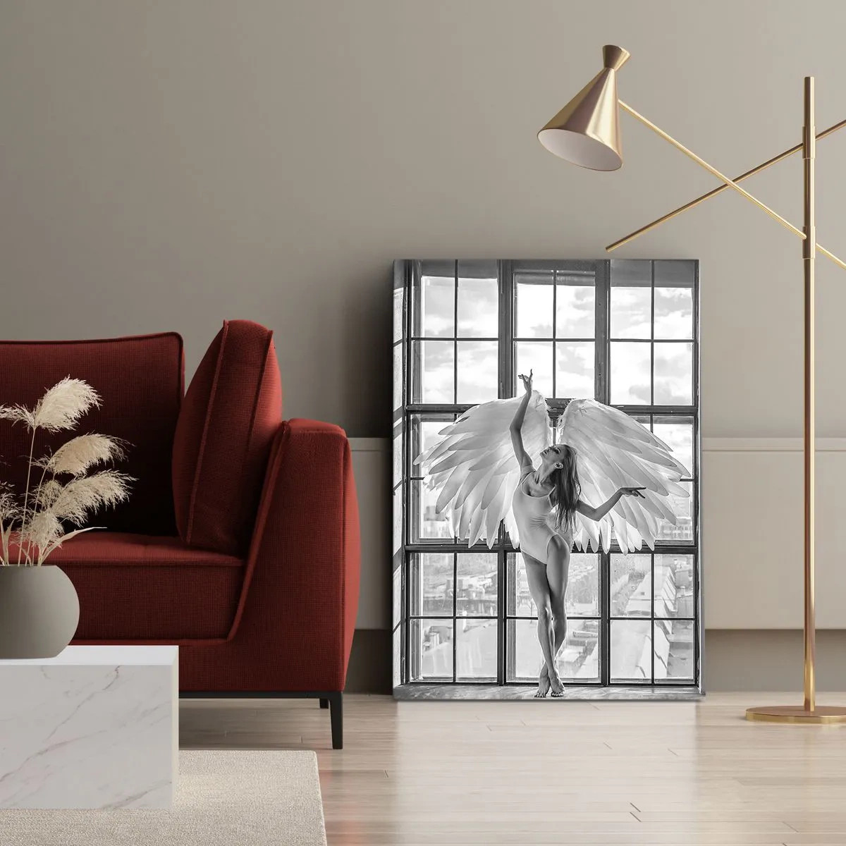 Vászonkép - Angyalok városa? - 55x100 cm