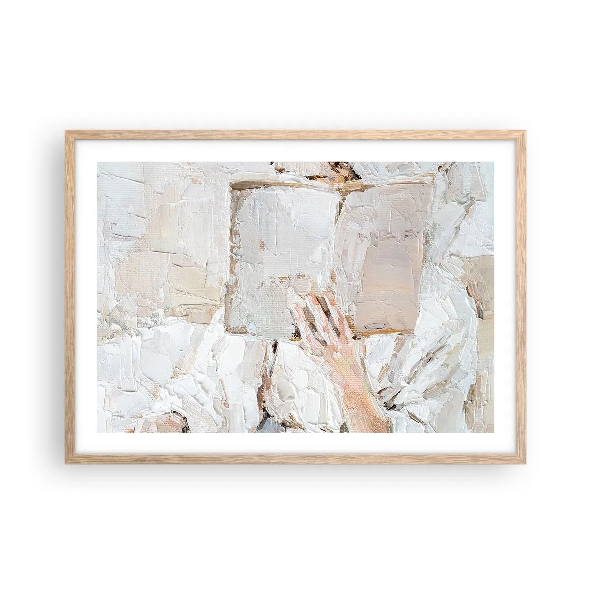 Poszter világos tölgy keretben - Egy másik világban - 70x50 cm