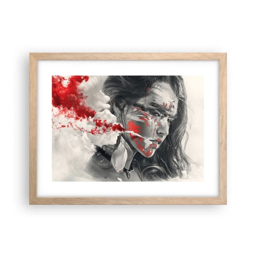 Poszter világos tölgy keretben - Az abszurditás füstjében - 40x30 cm