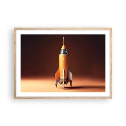 Poszter világos tölgy keretben - Egy álommal kezdődik - 70x50 cm