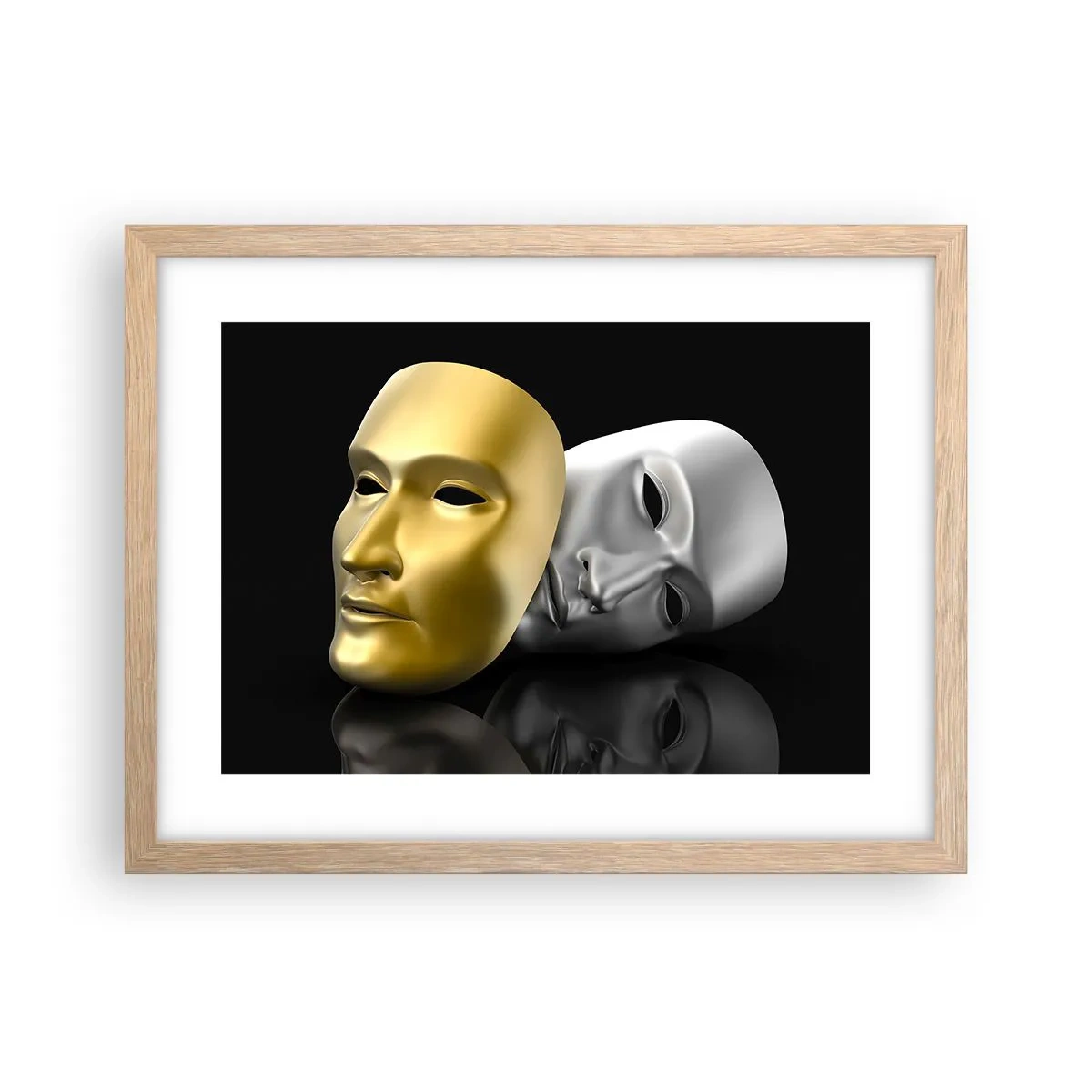 Poszter világos tölgy keretben - Az élet színház - 40x30 cm