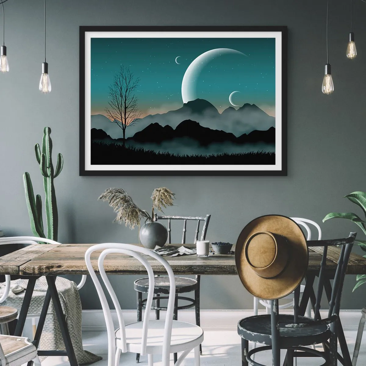 Poszter fehér keretben - Csillagos éj karneválja - 70x50 cm