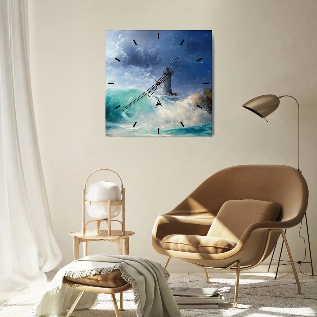 Falióra, Óra - Óvakodva az elemektől - 40x40 cm