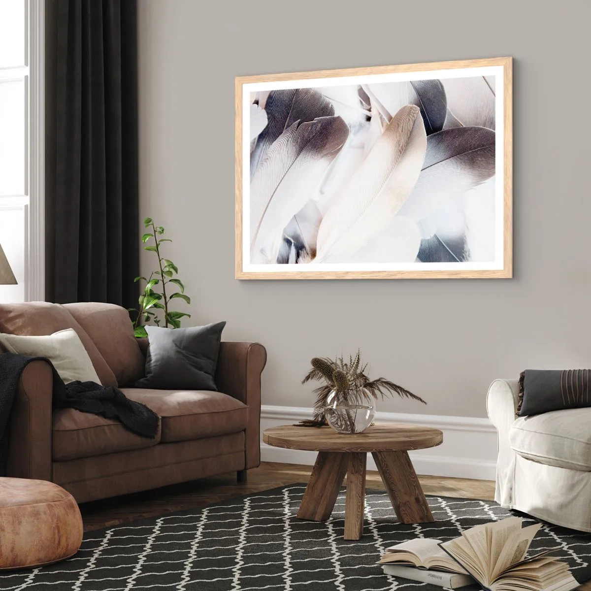 Poszter világos tölgy keretben - Szinte angyali - 91x61 cm