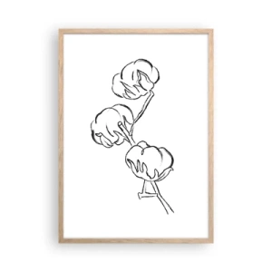 Poszter világos tölgy keretben - Pamut pehely - 50x70 cm