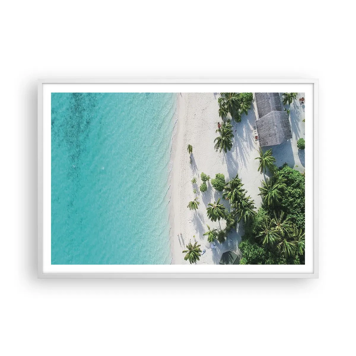 Poszter fekete keretben - Nyaralás a paradicsomban - 100x70 cm