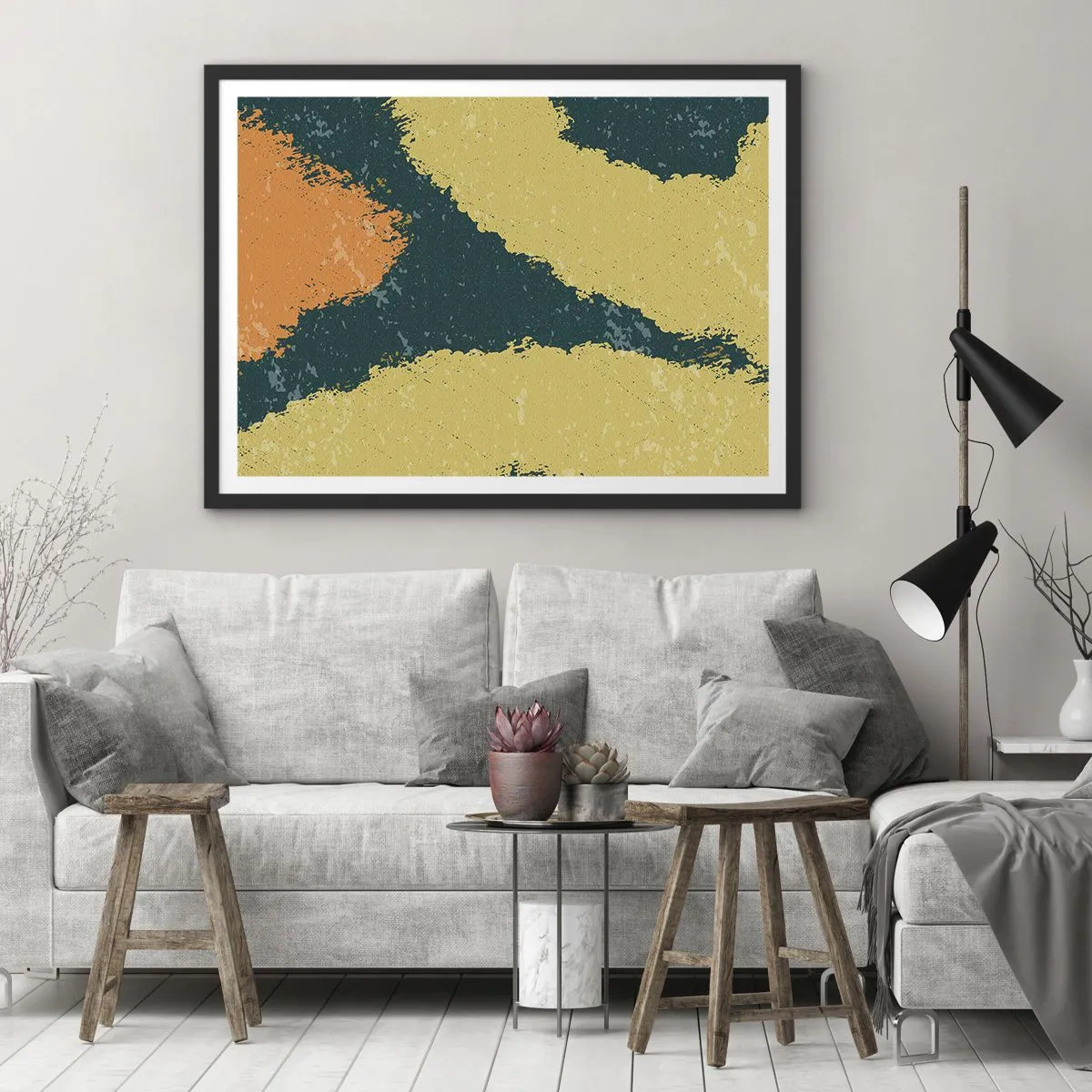 Poszter fehér keretben - Absztrakció - lassú mozgás - 40x30 cm