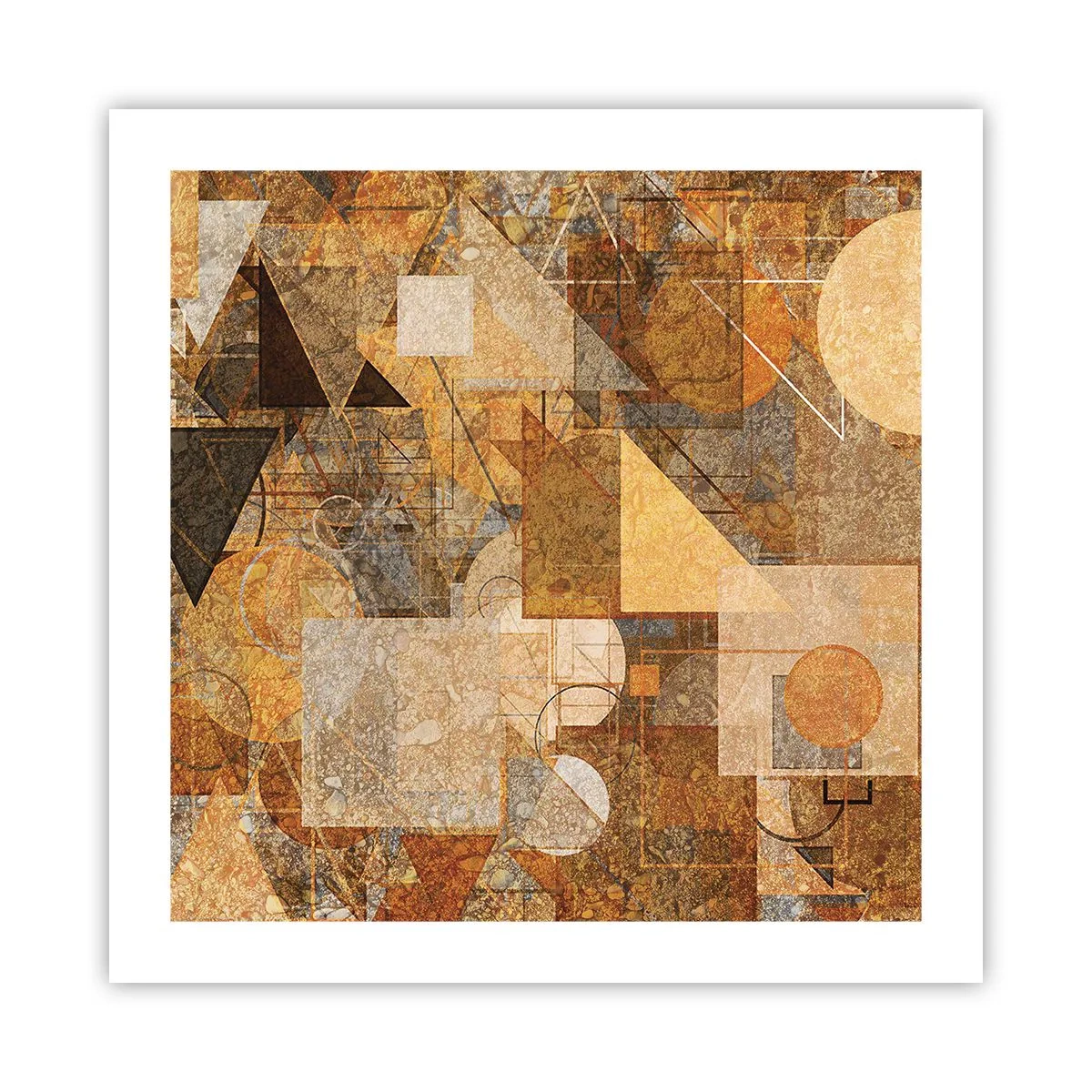 Poszter - Kubikus bronz tanulmánya - 50x50 cm