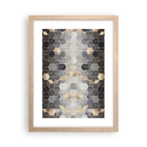 Poszter világos tölgy keretben - Gyémánt kompozíció - 30x40 cm