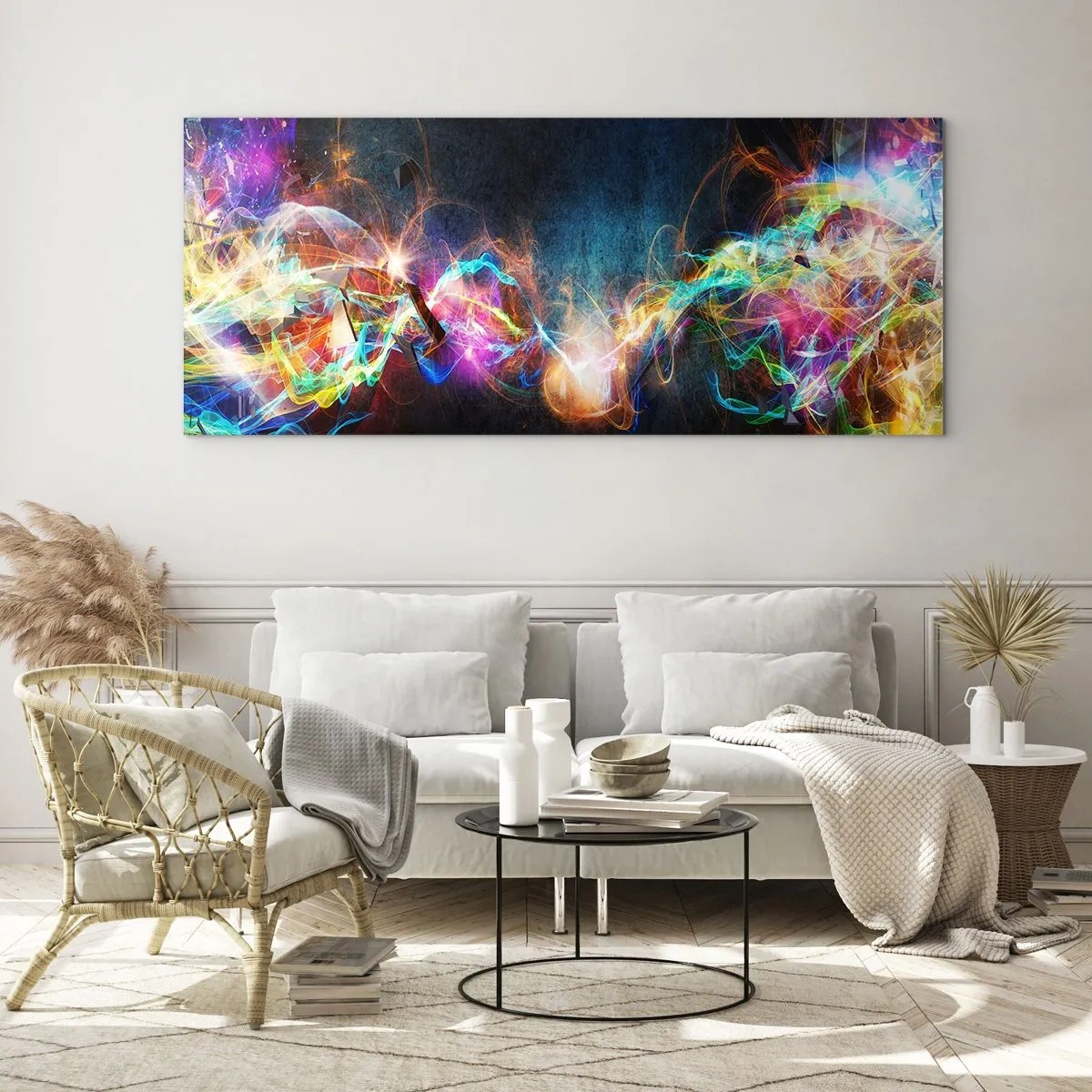 Üveg kép - Vígan a sötét ellen - 120x50 cm