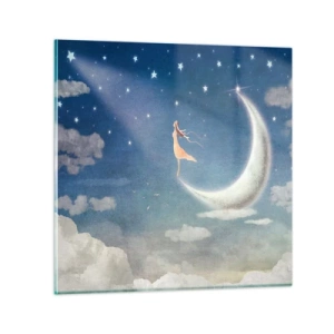 Üveg kép - Kék udvarló - 30x30 cm