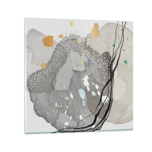 Üveg kép - Organikus kompozíció - 70x70 cm