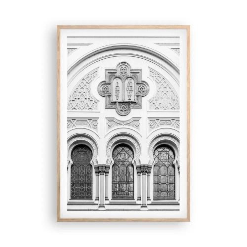 Poszter világos tölgy keretben - A kultúrák határán - 61x91 cm