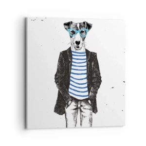 Vászonkép - Egy bozontos eb - 70x70 cm