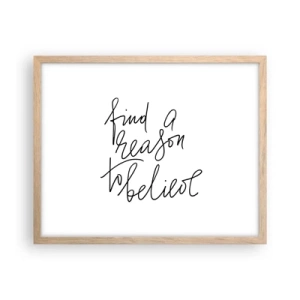 Poszter világos tölgy keretben - Ez lehetséges - 50x40 cm