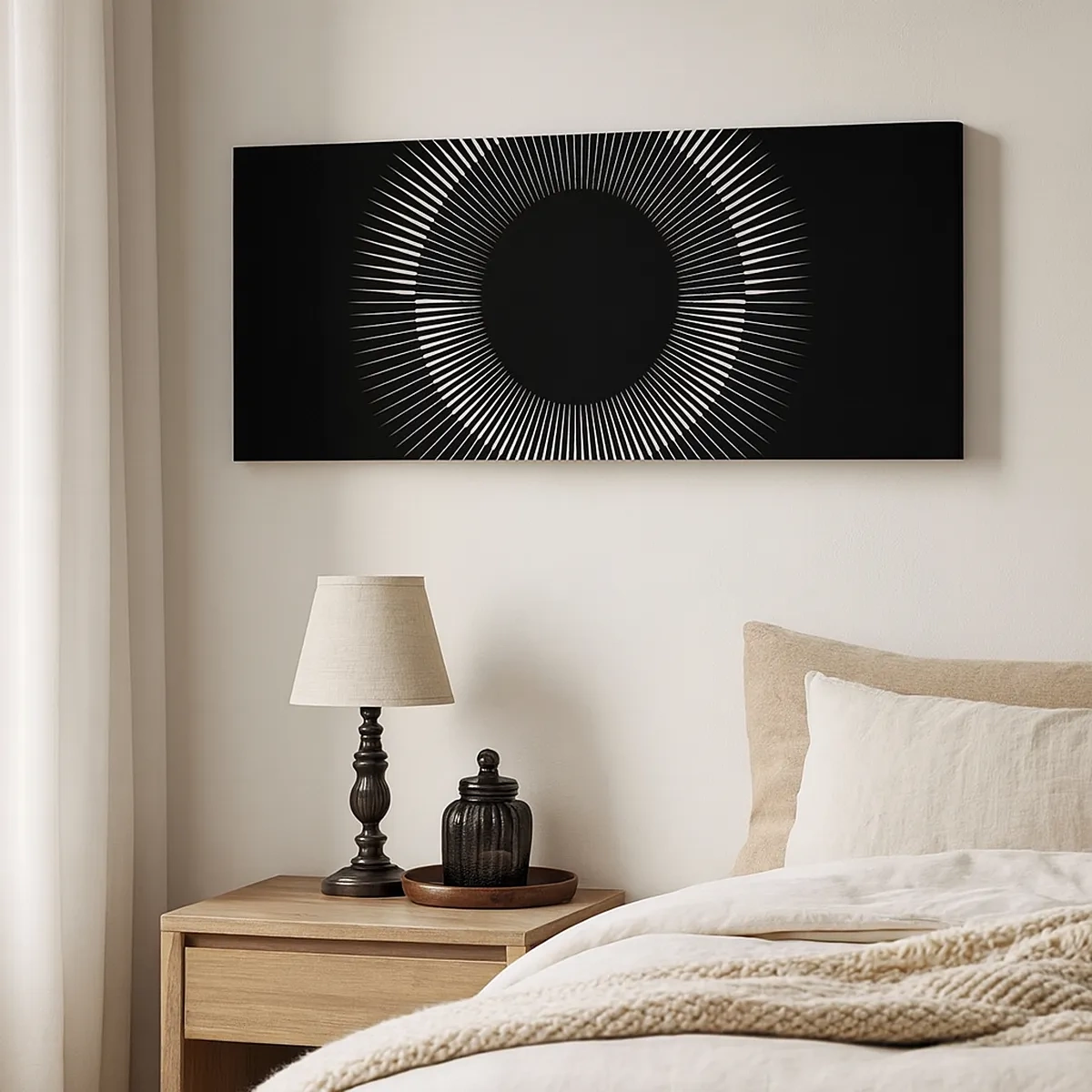 Vászonkép - Fekete Nap - 30x30 cm