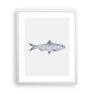 Poszter fekete keretben - Üdvözlet az északi tengerektől - 40x50 cm