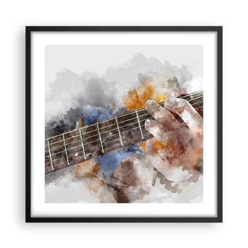 Poszter fehér keretben - Költészet a húrok között - 50x50 cm