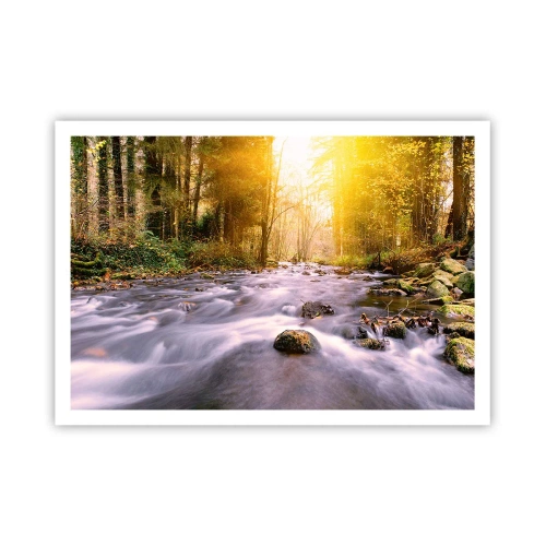 Poszter - Malachit ezüst és arany keretben - 100x70 cm