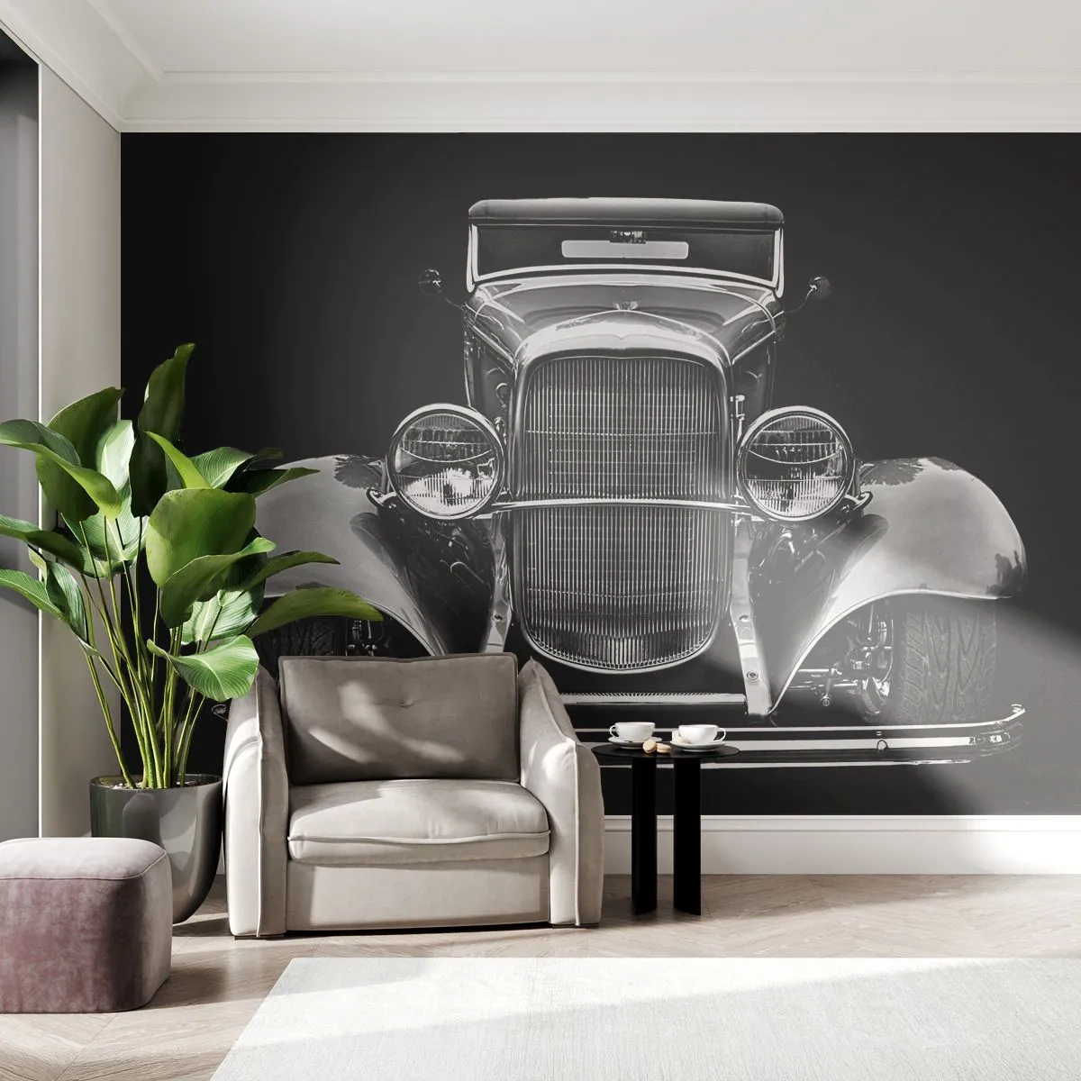 Fotótapéta Premium Canvas - Egy igazi genelman - Retro, Autó, Klasszikus - 200x140 cm