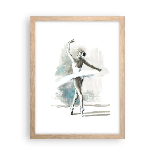 Poszter világos tölgy keretben - Hattyúvá varázsolva - 30x40 cm