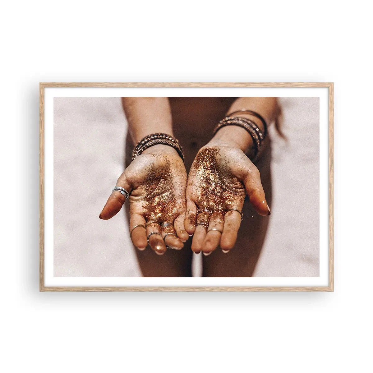 Poszter világos tölgy keretben - Ajándék neked - 100x70 cm