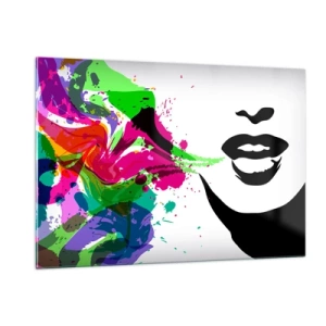 Üveg kép - Egy történet a szivárvány színeiben - 120x80 cm