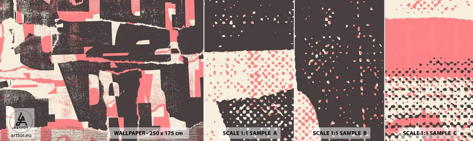 Fotótapéta Minta Standard Eco - Minden nyüzsgés és nyüzsgés - Kollázs, Idős, Darab - 100x30 cm