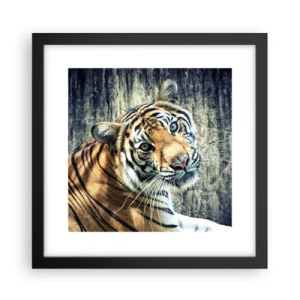 Poszter fehér keretben - Portré a fénysugárban - 30x30 cm